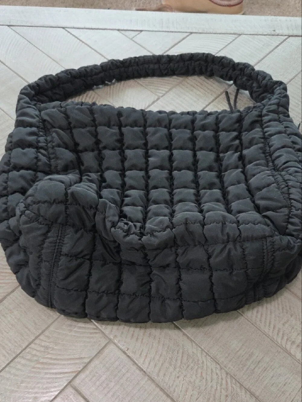 FP Movement by Free People Puffer Quilted Black Large Shoulder Bag Crossbody